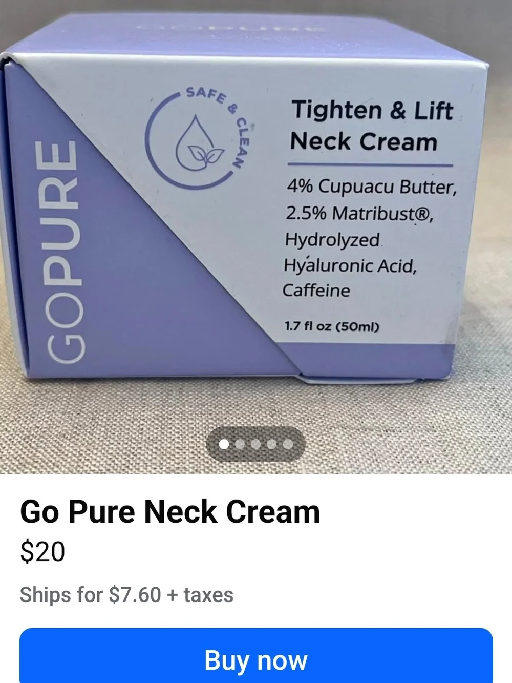 Lavender Tighten & Lift Neck Cream — Hydrating Neck Treatment